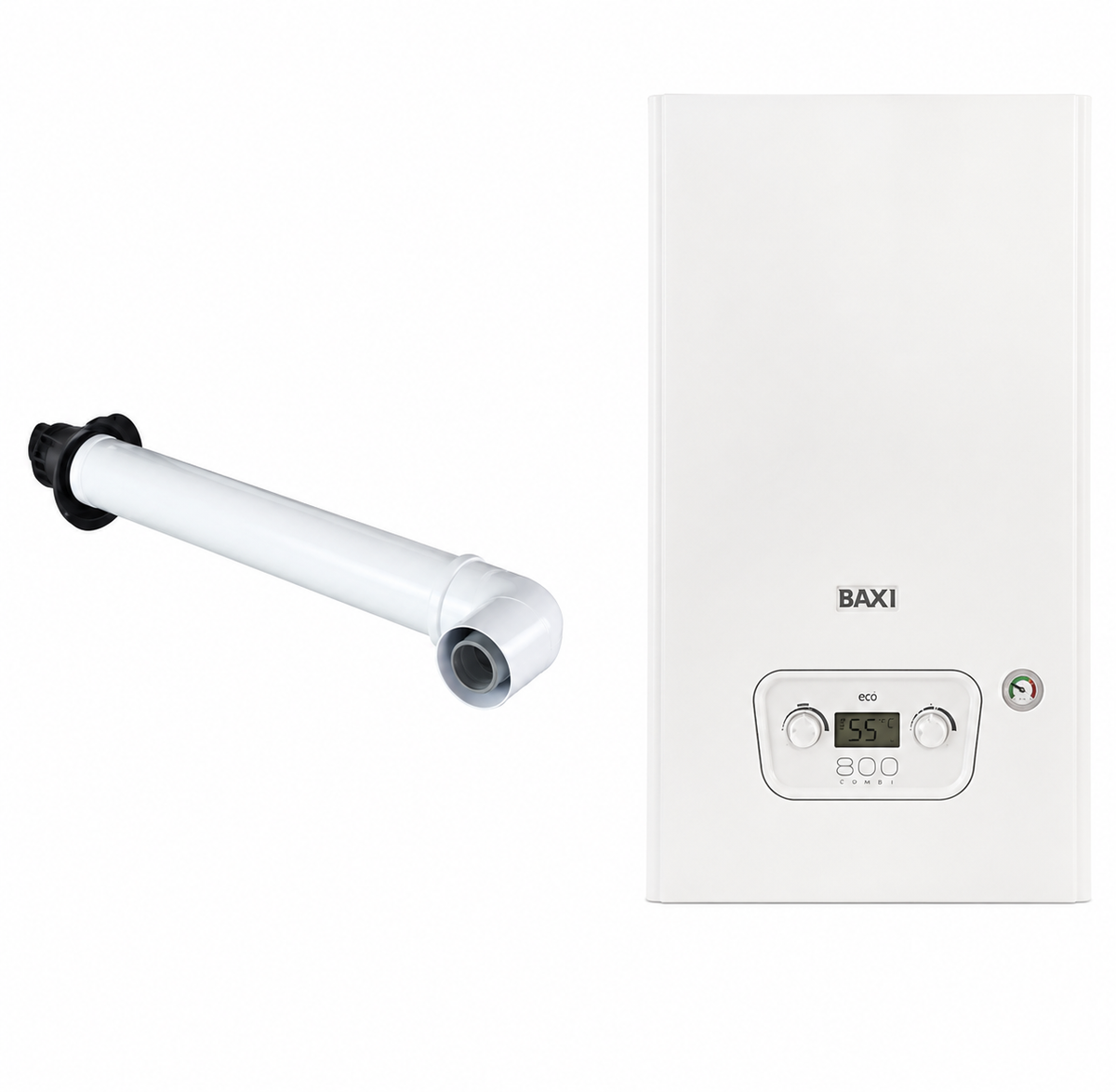 BAXI 836 36kW Combi Boiler with Horizontal Flue + Filter