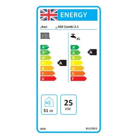 BAXI 836 36kW Combi Boiler with Horizontal Flue + Filter