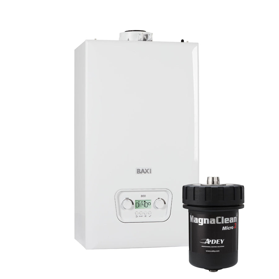 BAXI 836 36kW Combi Boiler with Horizontal Flue + Filter