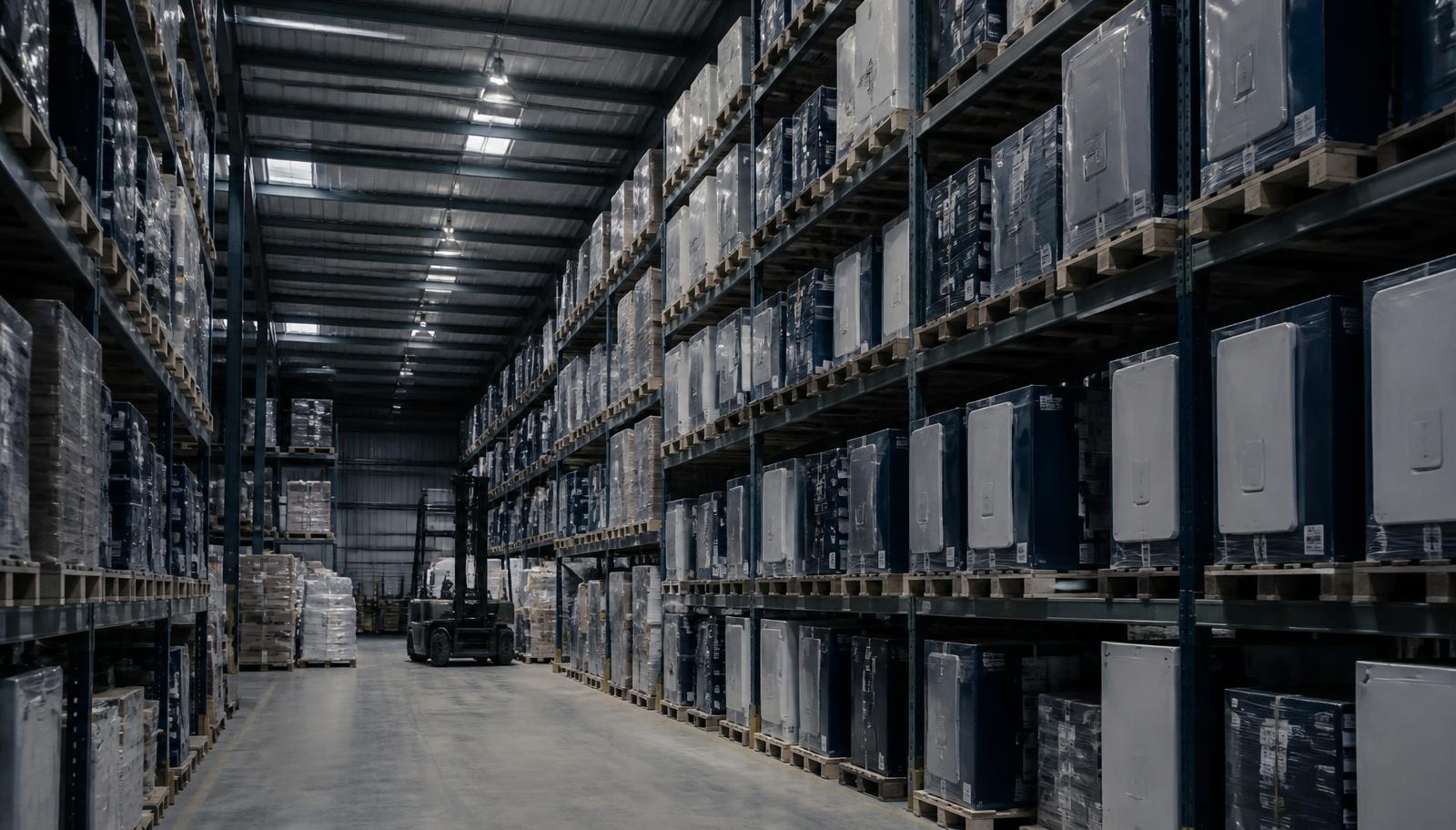 Heating product distribution warehouse